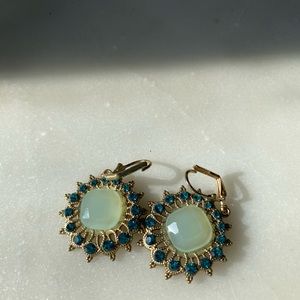 Blue stone earrings